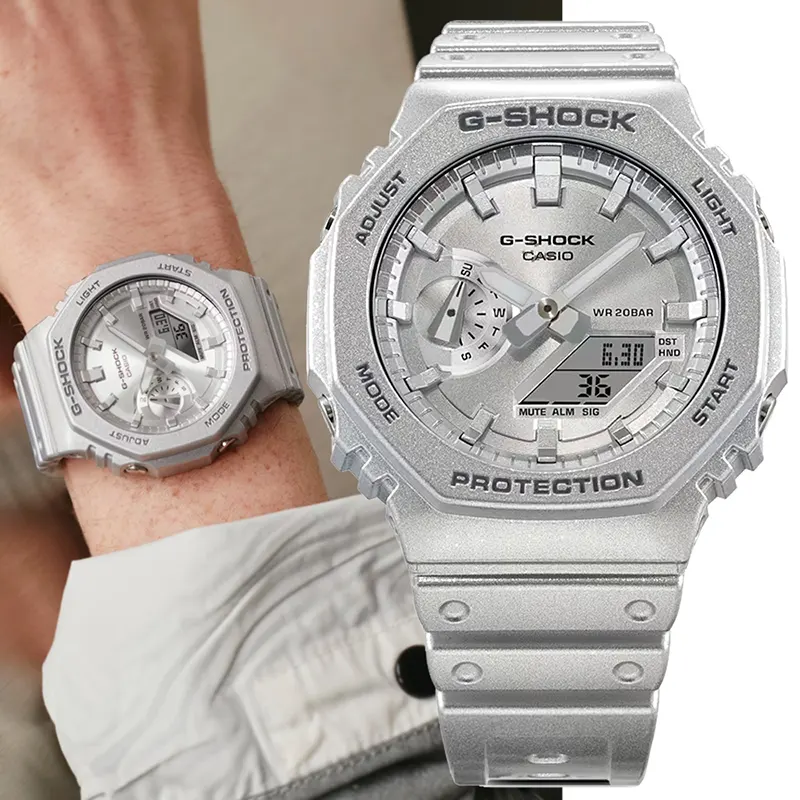 Casio G-Shock GA-2100FF-8A Metallic Silver Dial Men's Watch